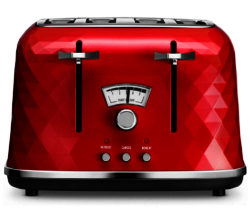 DELONGHI Brillante CTJ4003 4-Slice Toaster - Red